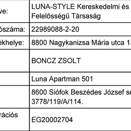 Luna Apartman501 Apartment *