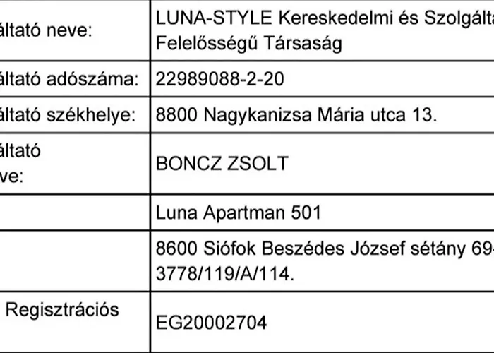Luna Apartman501 Appartement *